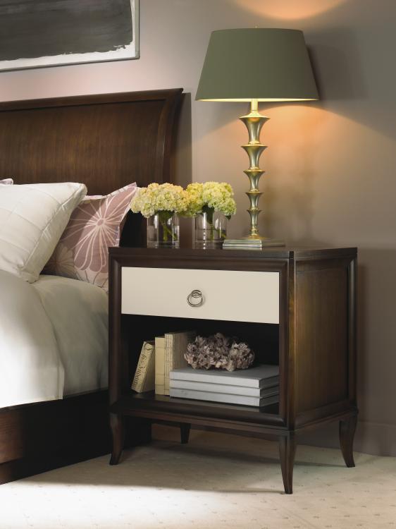 Tribeca Single Drawer Nightstand - Tribeca/Cream (Ring Pull)