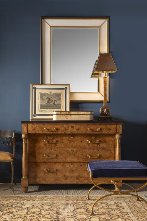 Royal Blue Courtly Bench