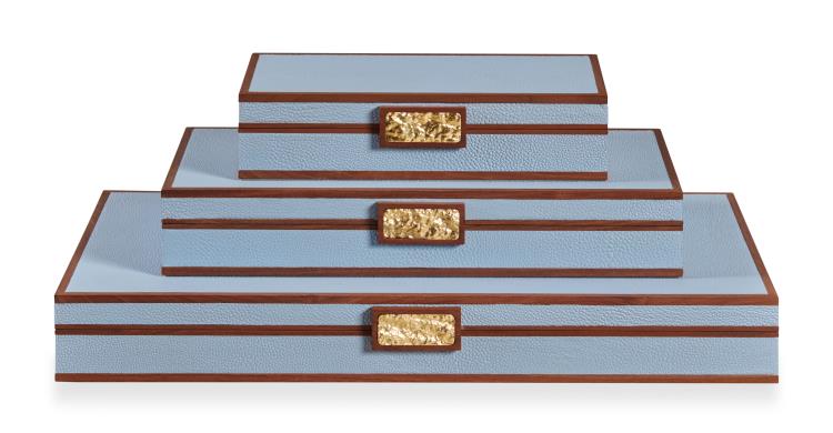 Light Blue Stacking Boxes