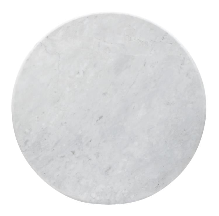 Neoclassic White Marble Side Table