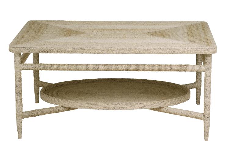Galleried Abaca Cocktail Table