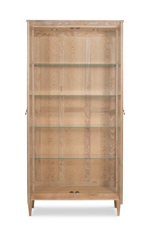 Maison '47 Brass Front Curio - Blonde Cerused