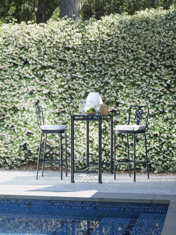 Augustine Metal Bar Table W/Tempered Glass