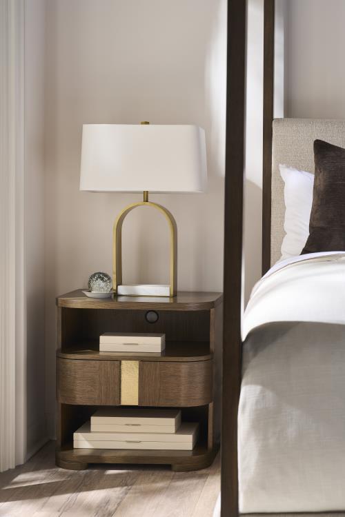 Carino Single Drawer Nightstand - Cocoa