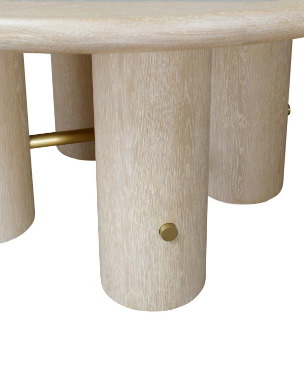 Cadence Round 64” Dining Table - Sand Cerused