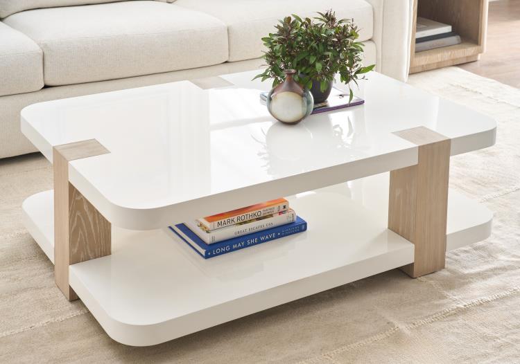 Cadence Cocktail Table - Sand Cerused