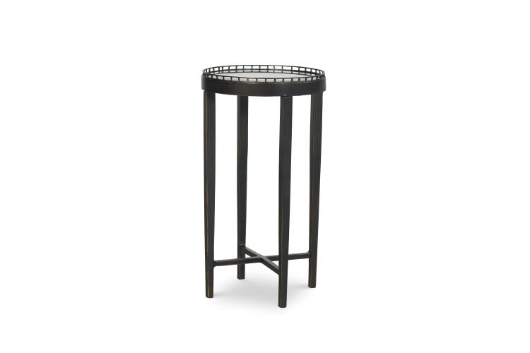 Details Logan Round Drink Table - Bronze