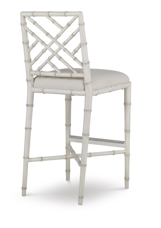 Brighton Bar Stool-Antique White/Flax