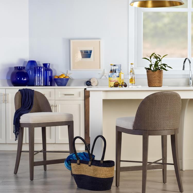 Tybee Counter Stool-Mink Grey/Flax
