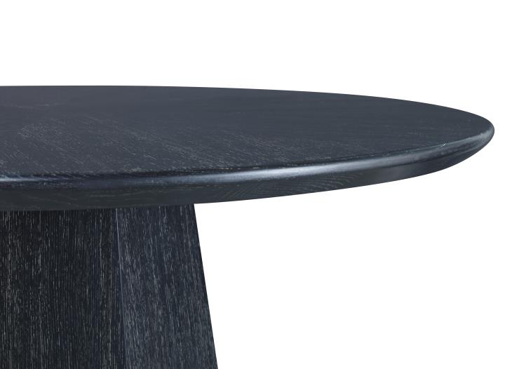Newlin Round Dining Table - Black Cerused