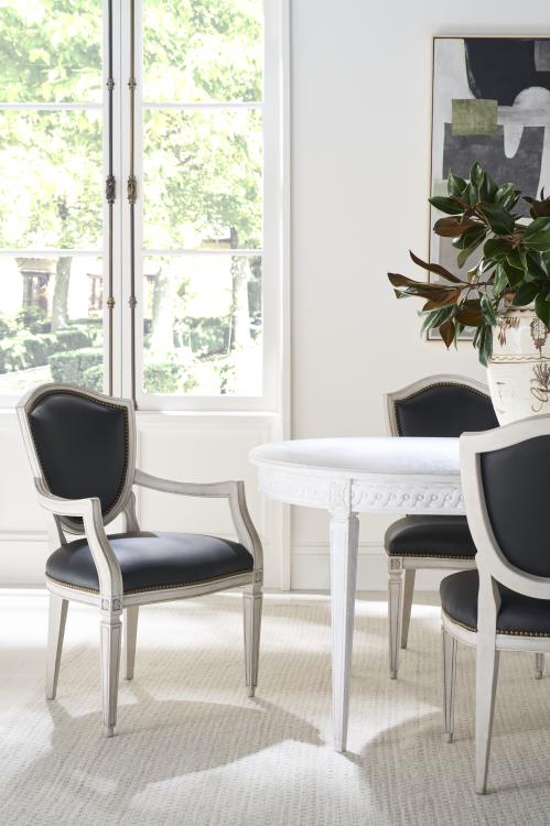 Lutetia Swedish Dining Table - Swedish Rubbed White