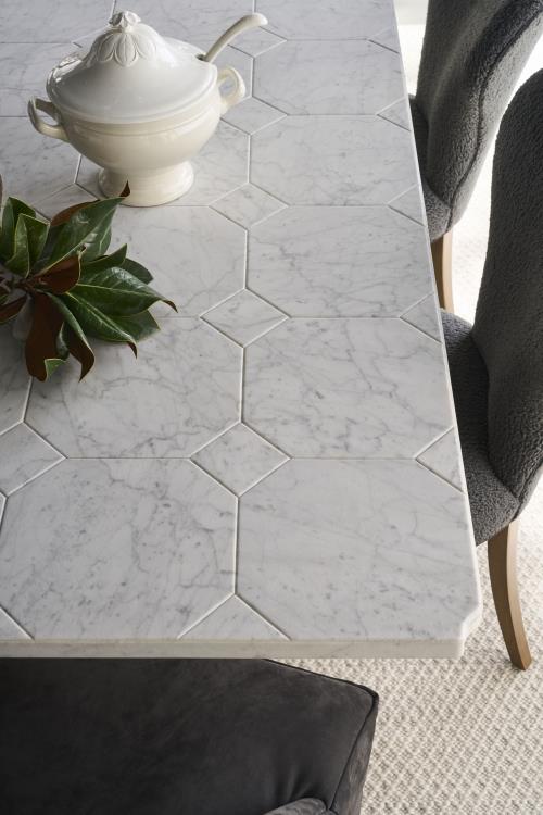 Lucca Ii 120" Dining Table - Marble Top