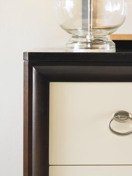 Tribeca Three Drawer Nightstand - Tribeca/Cream (Ring Pull)