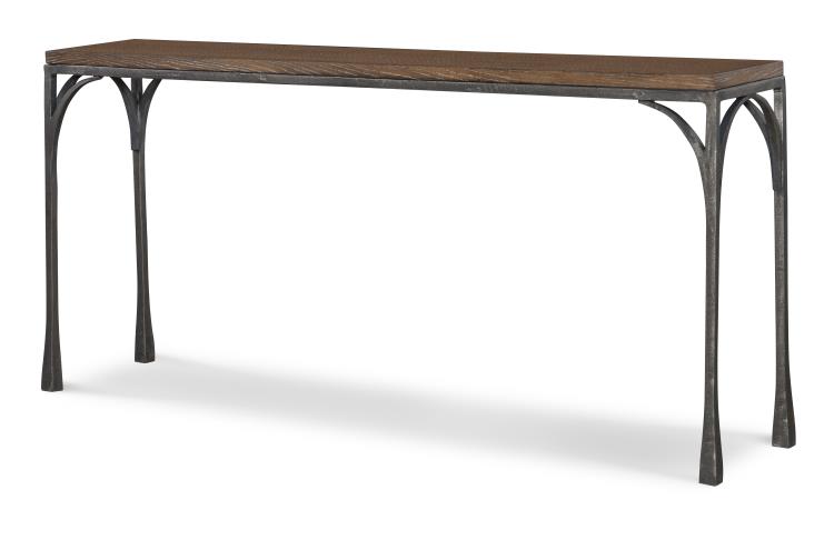 Mesa Flat Iron Console Table - Napa Cerused