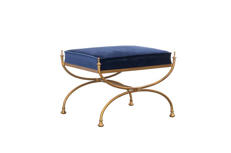 Royal Blue Courtly Bench