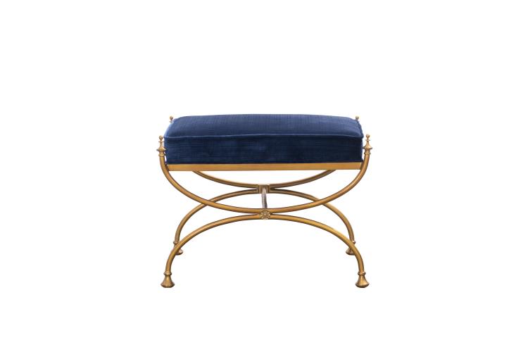 Royal Blue Courtly Bench