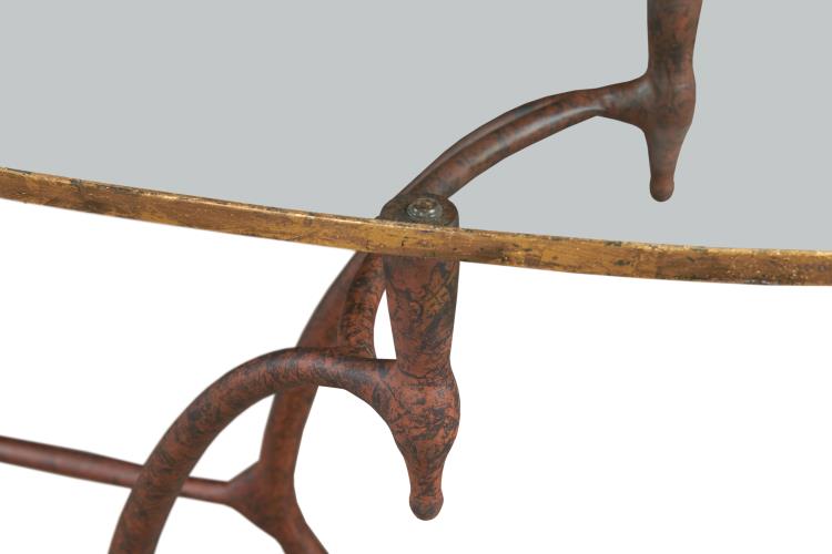1940S French Long Oval Console Table