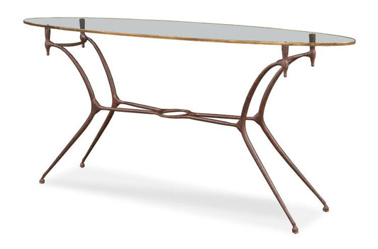1940S French Long Oval Console Table