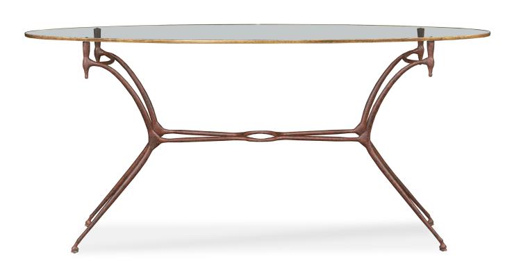 1940S French Long Oval Console Table