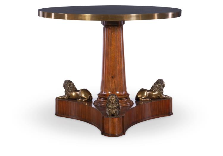 Lion Pedestal Center Table