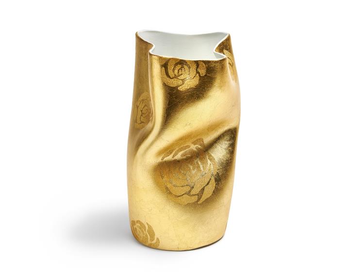 Gold Roses Vase