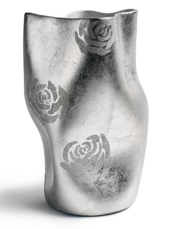 Silver Roses Vase