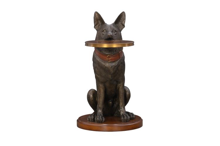 German Shepherd Accent Table