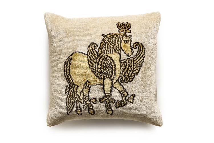 Cream Horse Pillow