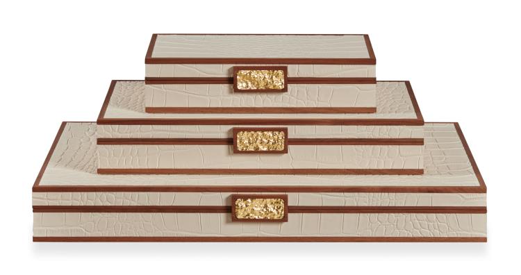 Cream Stacking Boxes