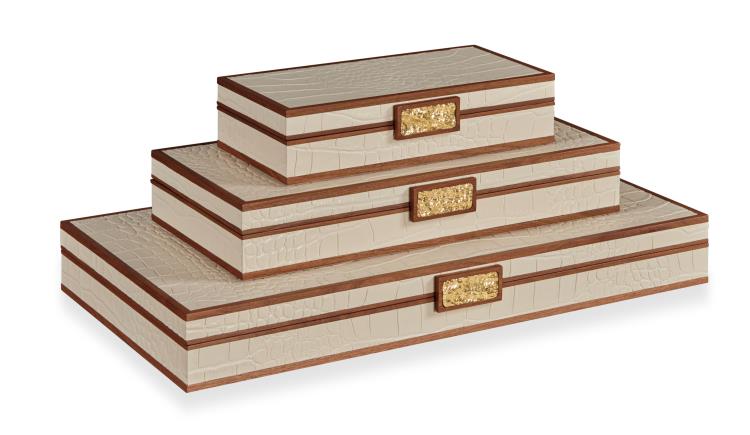 Cream Stacking Boxes