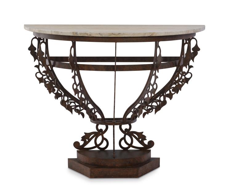 Venetian Demilune Console