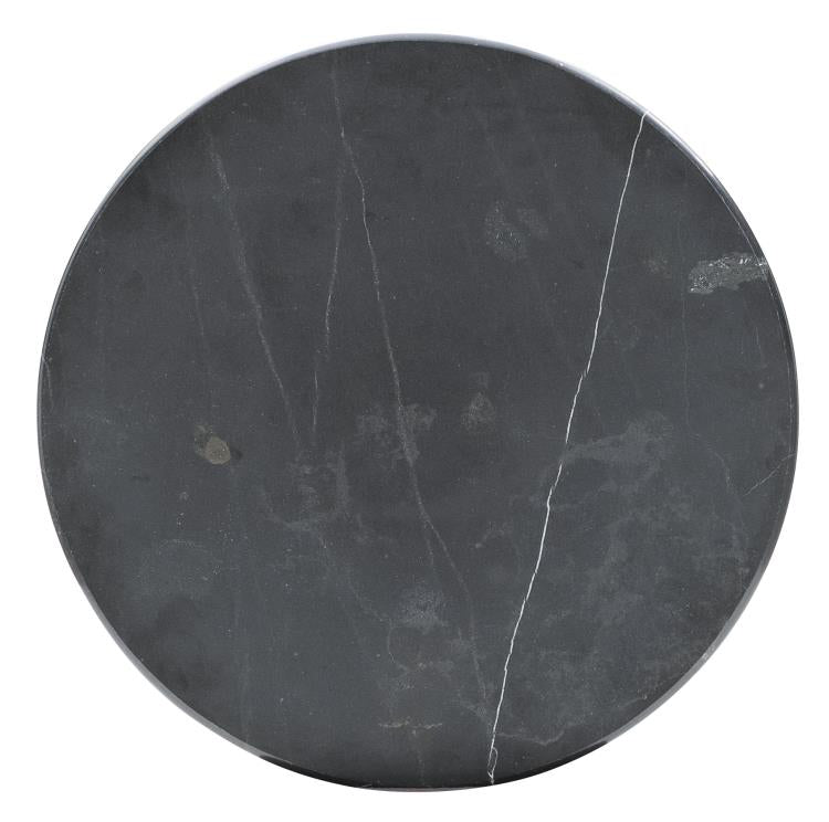 Neoclassic Black Marble Side Table
