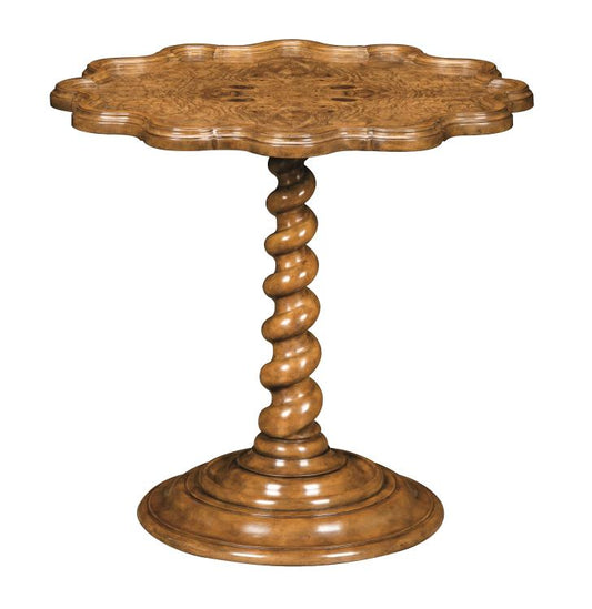 Devonshire Scalloped Burl Drink Table
