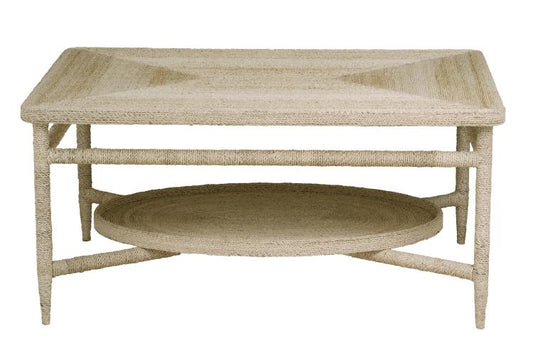 Galleried Abaca Cocktail Table (Sh02-061819)