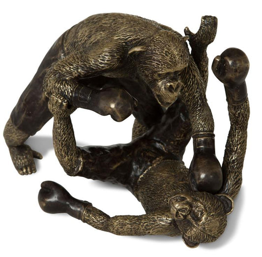 Brass Sparring Chimpanzees (Sh41-052915)