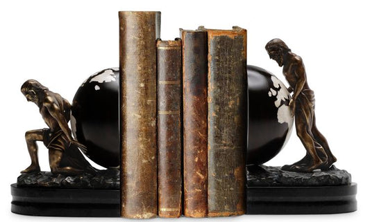 Atlas Globe Bookends