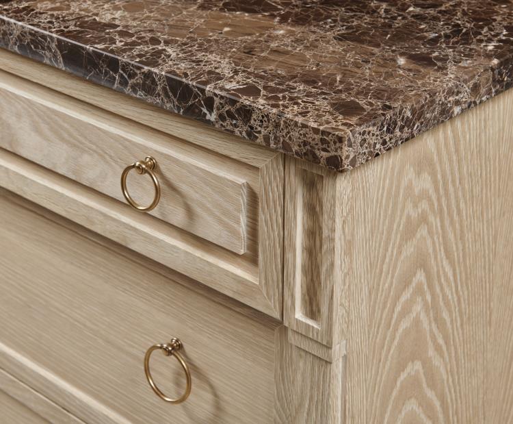 Maison '47 Drawer Chest With Marble Top - Blonde Cerused