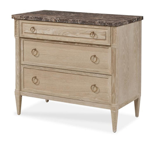 Maison '47 Drawer Chest With Marble Top - Blonde Cerused