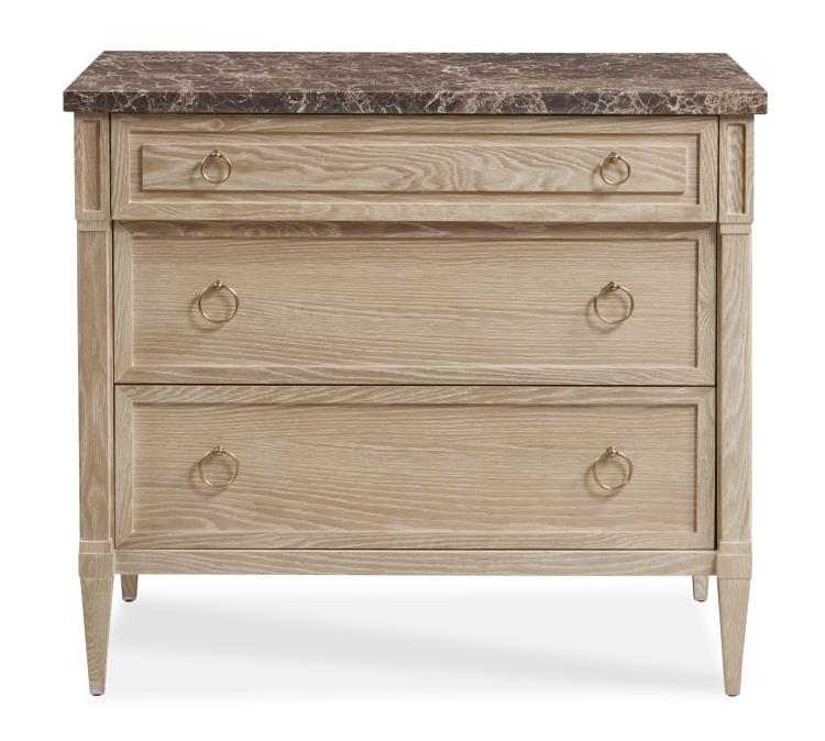 Maison '47 Drawer Chest With Marble Top - Blonde Cerused