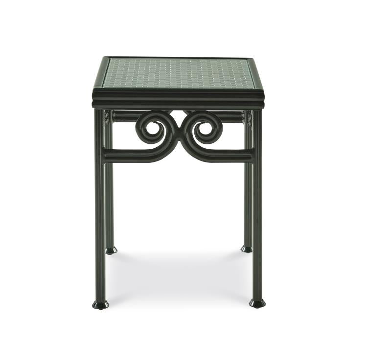Augustine Metal Side Table W/Tempered Glass