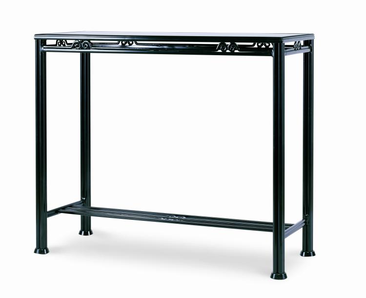 Augustine Metal Bar Table W/Tempered Glass