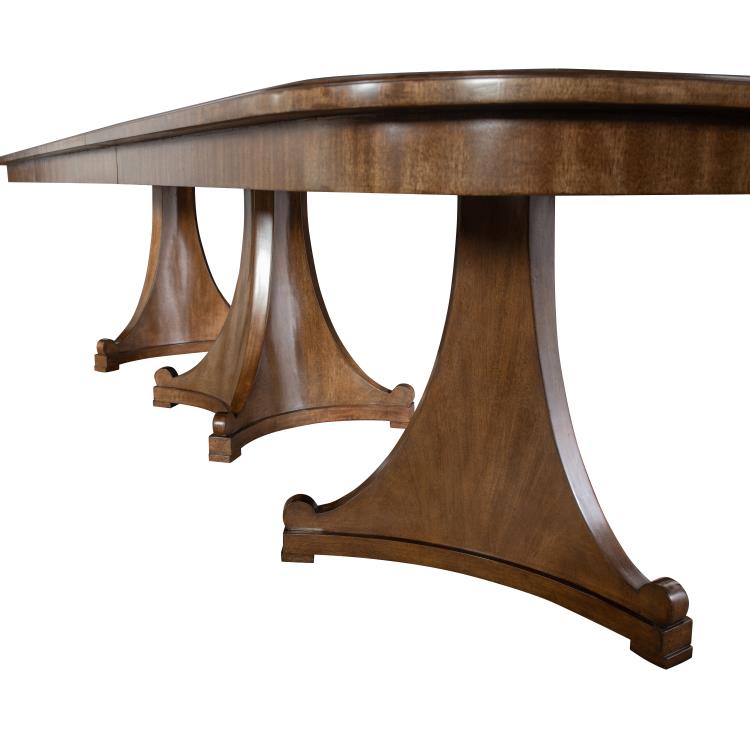 Dawning 132" Tri/Quad-Pedestal Dining Table - City Light