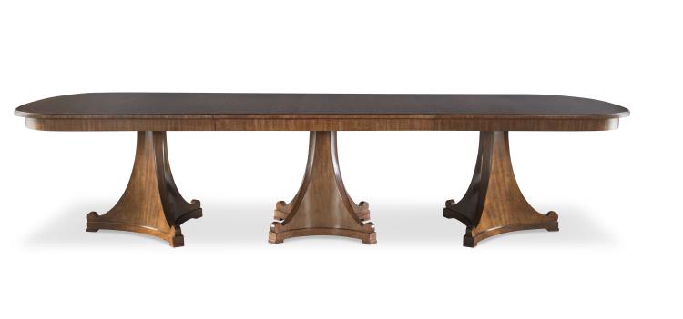 Dawning 132" Tri/Quad-Pedestal Dining Table - City Light