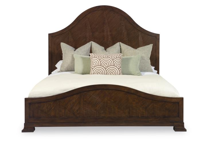 Mcalpine Wood Panel Bed - King 6/6 - Brunette