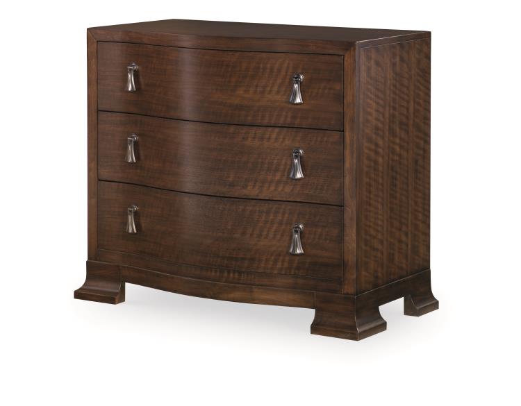 Frasier Serpentine Nightstand - Brunette