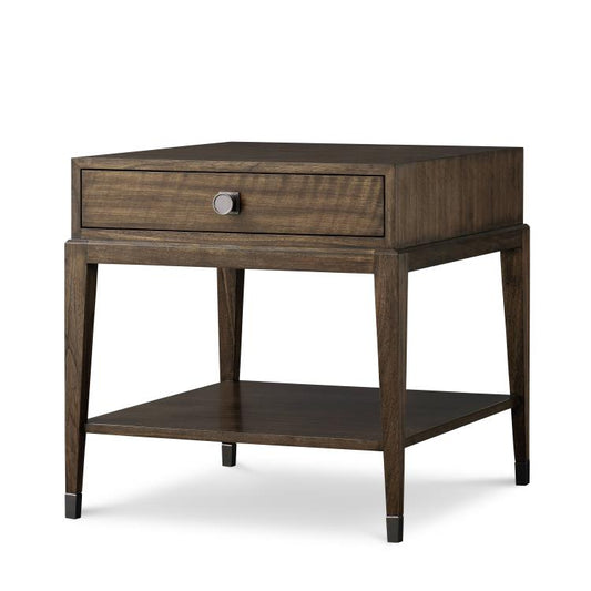 Emerson Chairside Table - Brunette