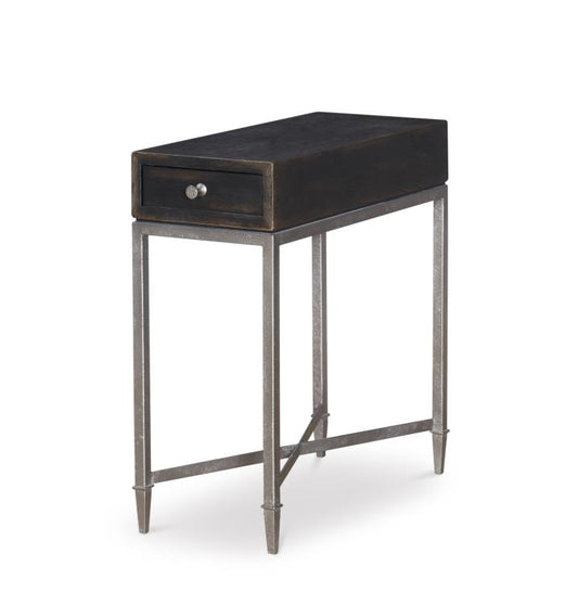 Charles Chairside Table - Black Rustic