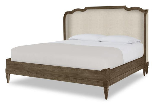 Nichole Upholstered Bed King 6/6 - Brown Rustic