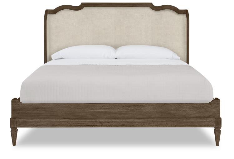 Nichole Upholstered Bed King 6/6 - Brown Rustic