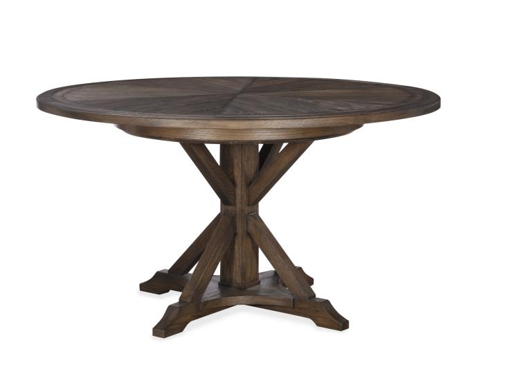 Collin 54" Round Dining Table - Brown Rustic